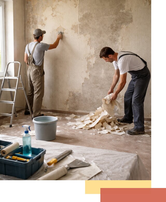 Снятие старых обоев в Казани быстро и качественно