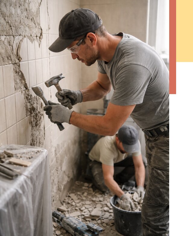 Демонтаж плитки со стен в Казани от 902 руб. — быстро и недорого | ОТДЕЛОЧНИК-Кзн