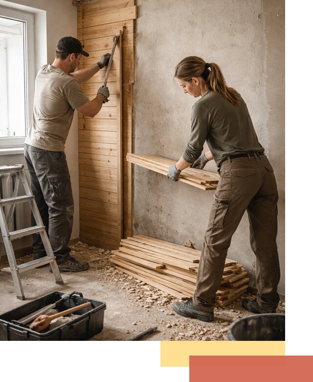 Демонтаж вагонки со стен в Казани — профессиональный демонтаж