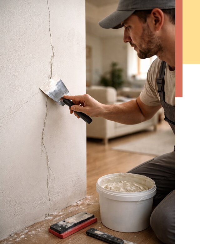 Заделка трещин и сколов в Казани от 2601 руб. — быстро и недорого | ОТДЕЛОЧНИК-Кзн