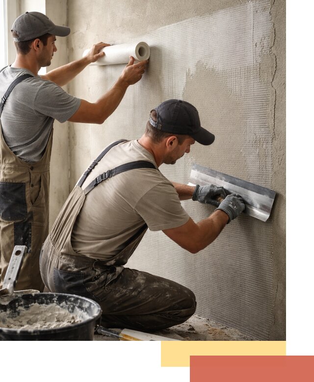 Армирование стен стеклосеткой в Казани для прочной отделки