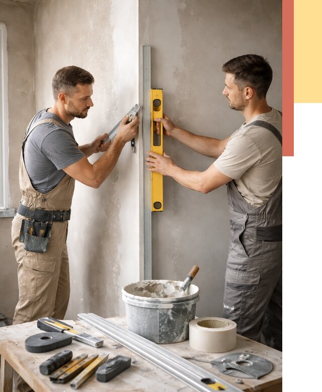 Выведение углов стен в Казани от 1964 руб. быстро и недорого | ОТДЕЛОЧНИК-Кзн