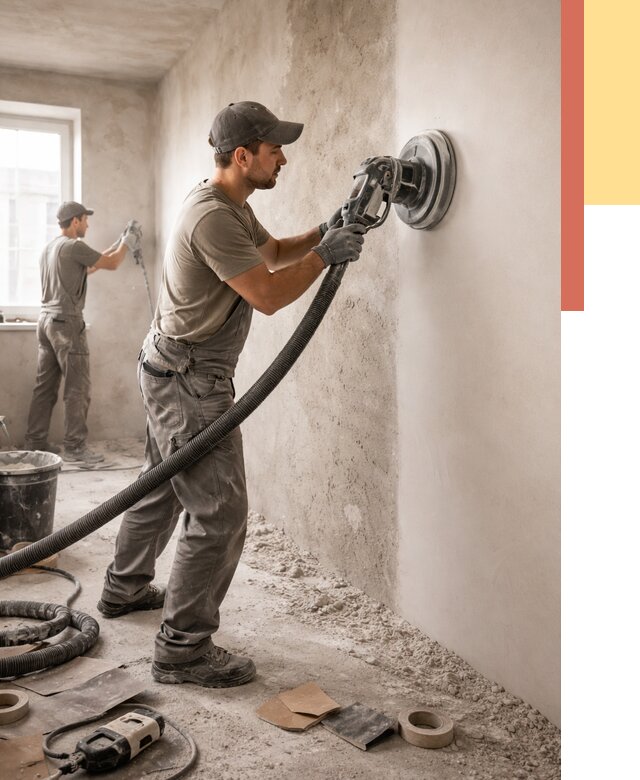 Шлифовка стен в Казани от 1274 руб/м2 — быстро и недорого | ОТДЕЛОЧНИК-Кзн