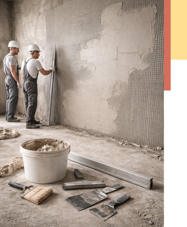 Штукатурка стен по сетке в Казани от 5839 руб./м2 — быстро и недорого | ОТДЕЛОЧНИК-Кзн