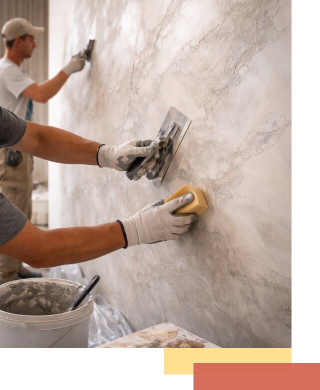Декоративная штукатурка под мрамор в Казани для стен и потолков