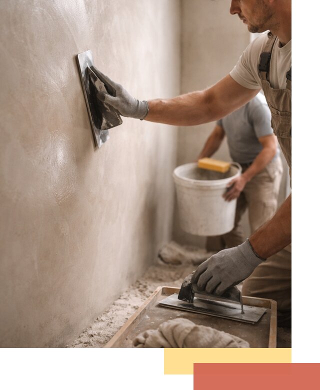 Нанесение марокканской штукатурки таделакт в Казани