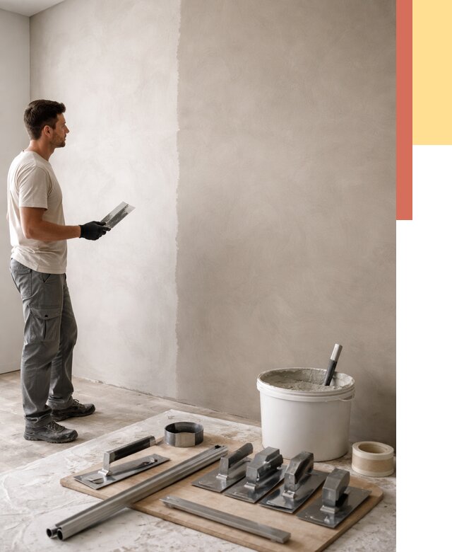 Нанесение микроцемента на стены в Казани от 3397 руб./м2 под ключ | ОТДЕЛОЧНИК-Кзн