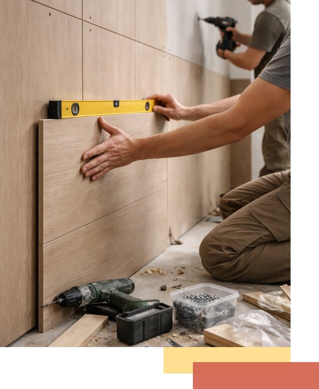 Профессиональный монтаж МДФ панелей на стены в Казани