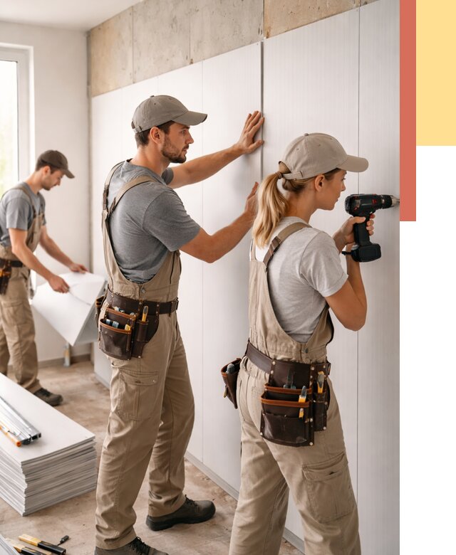 Монтаж ПВХ панелей на стены в Казани от 478 руб/м2 — быстро и недорого | ОТДЕЛОЧНИК-Кзн