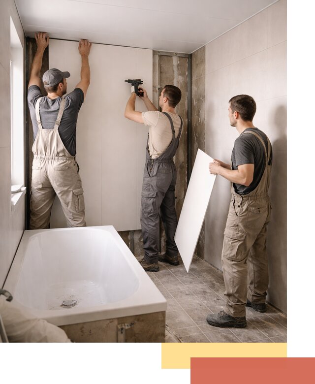 Отделка ванной панели ПВХ профессионально в Казани