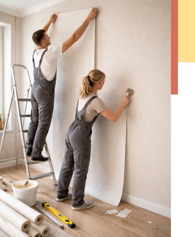 Поклейка флизелиновых обоев в Казани от 6370 руб. | Быстро и недорого — ОТДЕЛОЧНИК-Кзн