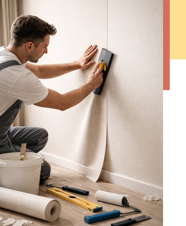 Поклейка виниловых обоев в Казани от 4778 руб. | Быстро и недорого — ОТДЕЛОЧНИК-Кзн