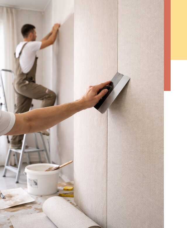 Поклейка текстильных обоев в Казани от 4778 руб. под ключ | ОТДЕЛОЧНИК-Кзн