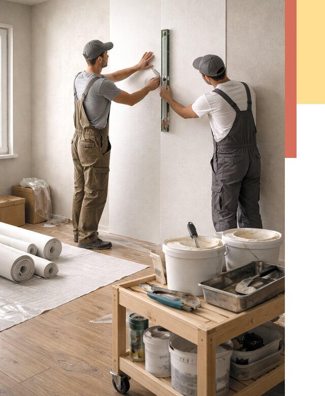 Поклейка стеклообоев в Казани от 6901 руб. за м2 — быстро и недорого | ОТДЕЛОЧНИК-Кзн