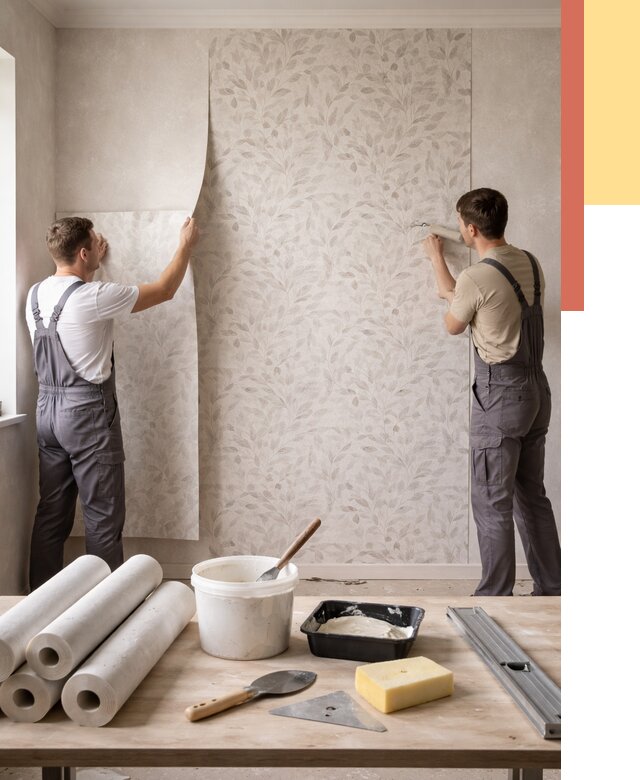 Поклейка обоев с подбором рисунка в Казани от 3716 руб. | ОТДЕЛОЧНИК-Кзн - быстро и недорого