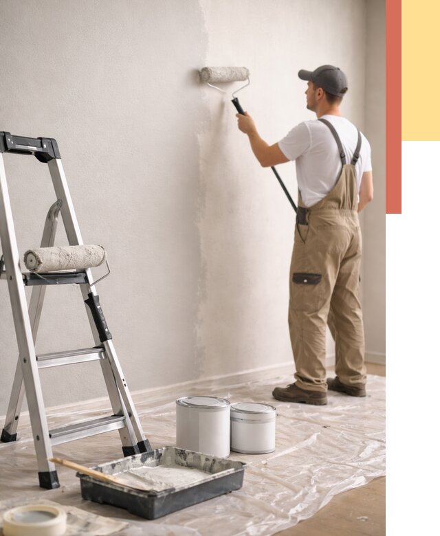 Покраска стен латексной краской в Казани от 4778 руб. за м2 | ОТДЕЛОЧНИК-Кзн