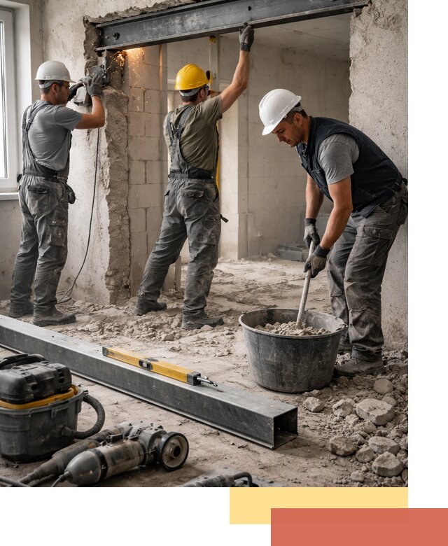 Создание проемов в стенах и несущих конструкциях в Казани