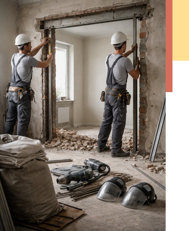 Расширение дверного проема в Казани от 13271 руб. под ключ | ОТДЕЛОЧНИК-Кзн