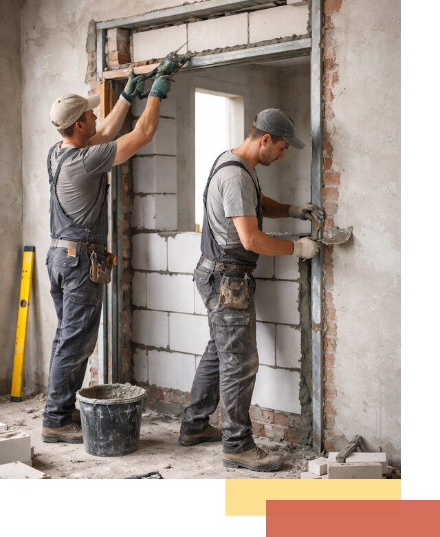 Закладка дверного проема под ключ в Казани: демонтаж, монтаж, отделка