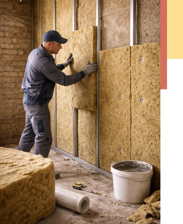 Утепление стен минватой в Казани от 1433 руб./м2 — недорого и быстро | ОТДЕЛОЧНИК-Кзн