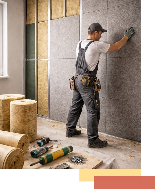 Профессиональная шумоизоляция стен в Казани для квартиры и офиса