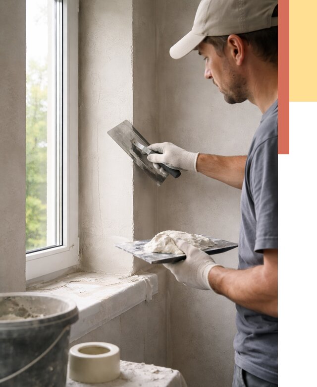 Штукатурка откосов в Казани от 4778 руб/м² — услуги и выравнивание под ключ | ОТДЕЛОЧНИК-Кзн