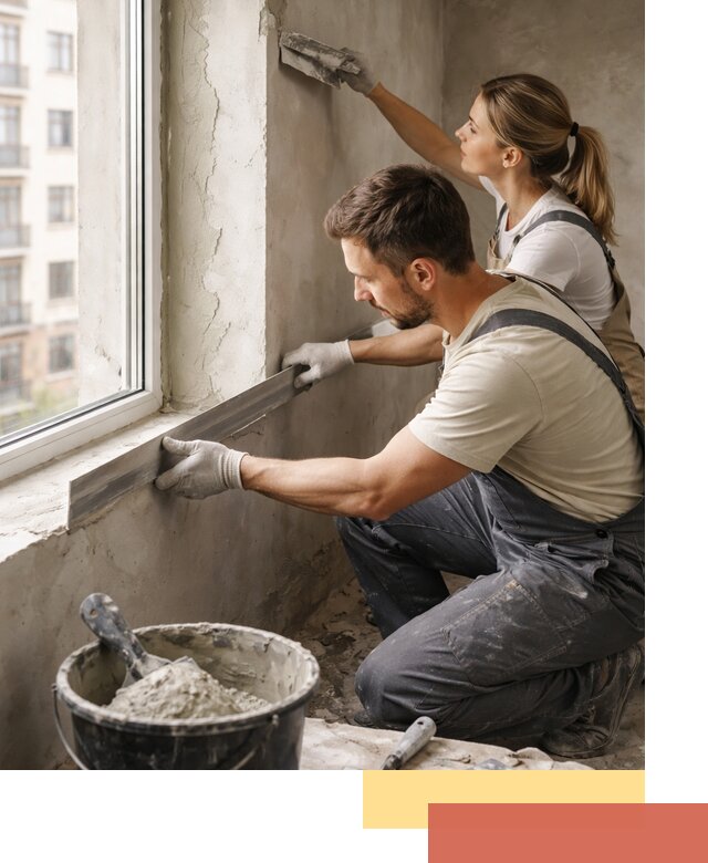 Штукатурка откосов дверей и окон профессионально в Казани