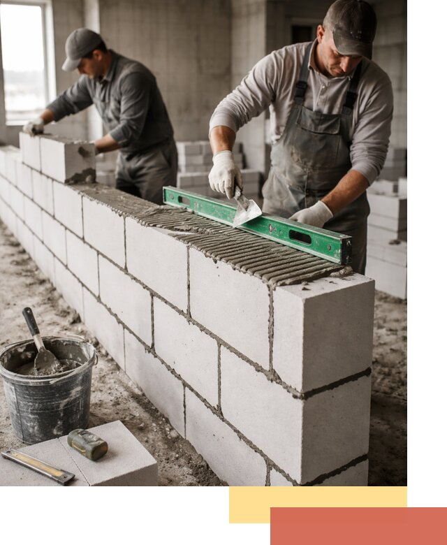 Кладка перегородок из газобетона в Казани быстро и качественно