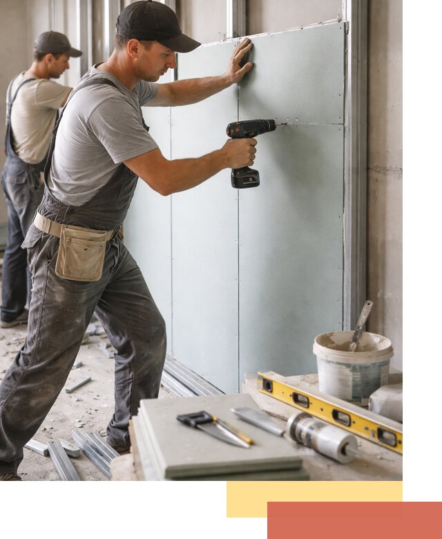 Кладка влагостойких перегородок ПГП в Казани