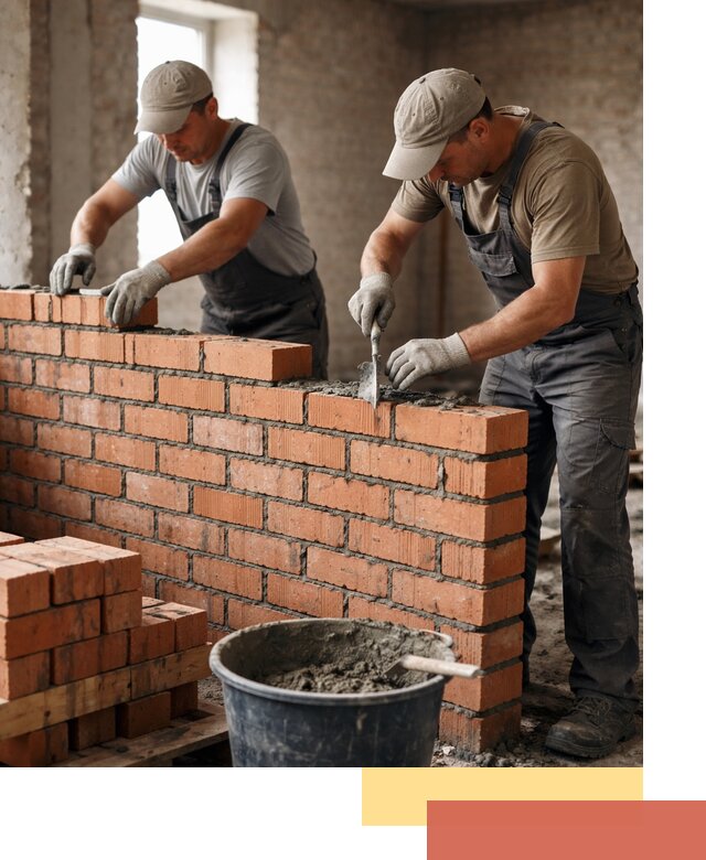 Кладка кирпичных перегородок под ключ в Казани