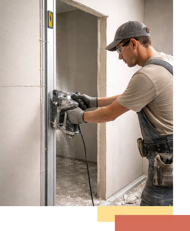 Устройство дверного проема в перегородке в Казани