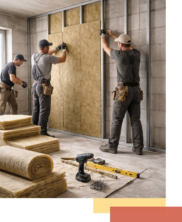 Шумоизоляция перегородок из блоков в Казани — монтаж и защита шумоизоляцией