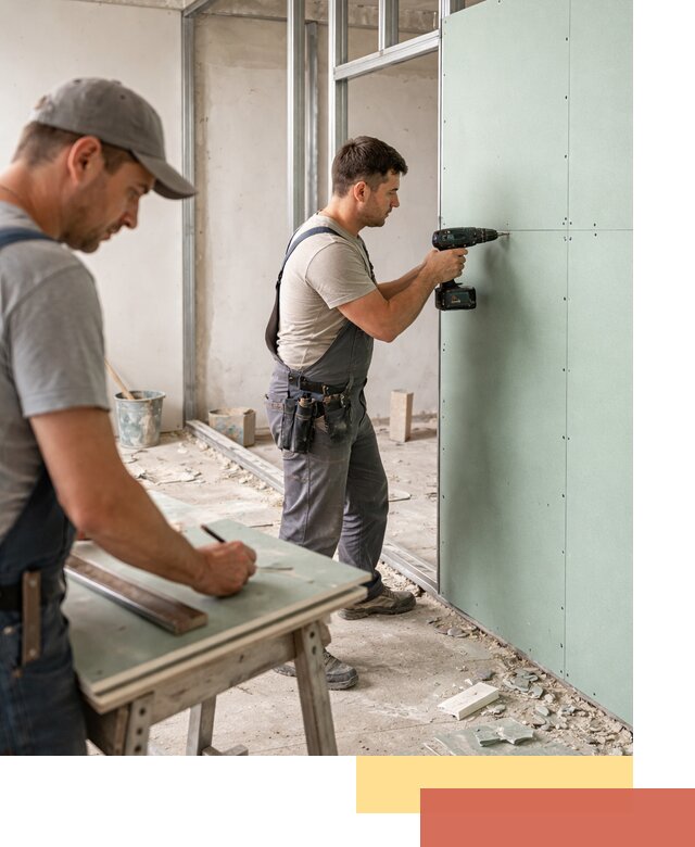 Перегородки из влагостойкого гипсокартона под ключ в Казани