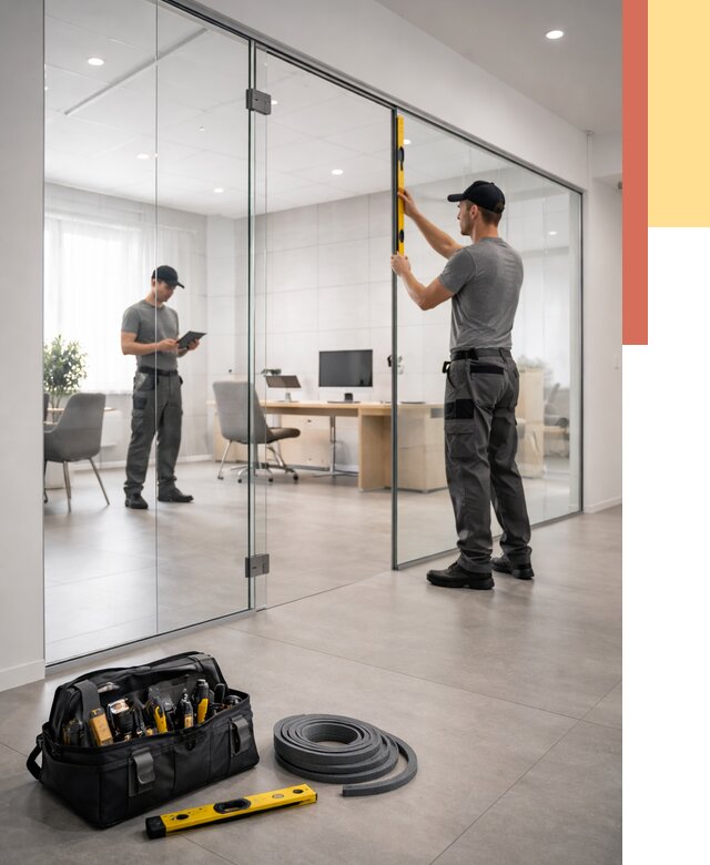 Цельностеклянные перегородки под ключ в Казани от 10086 руб. — монтаж и цены | ОТДЕЛОЧНИК-Кзн