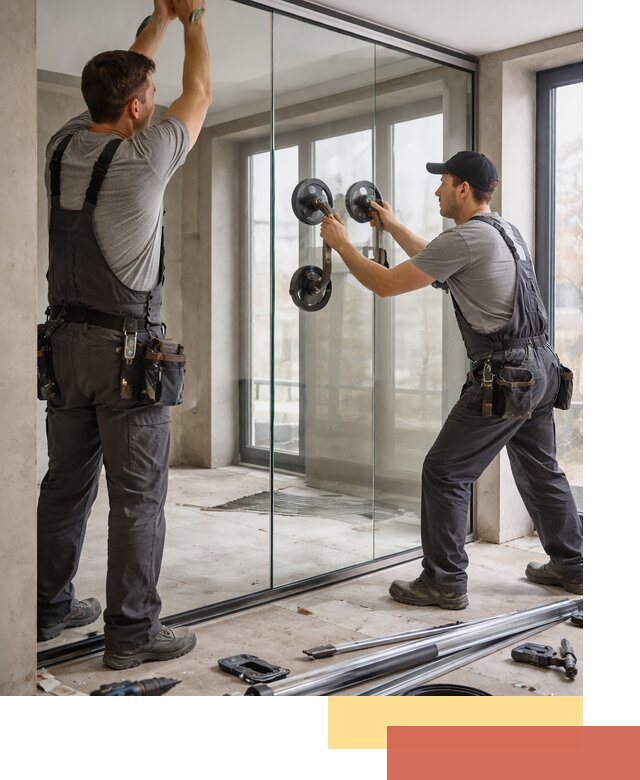 Цельностеклянные перегородки под ключ в Казани