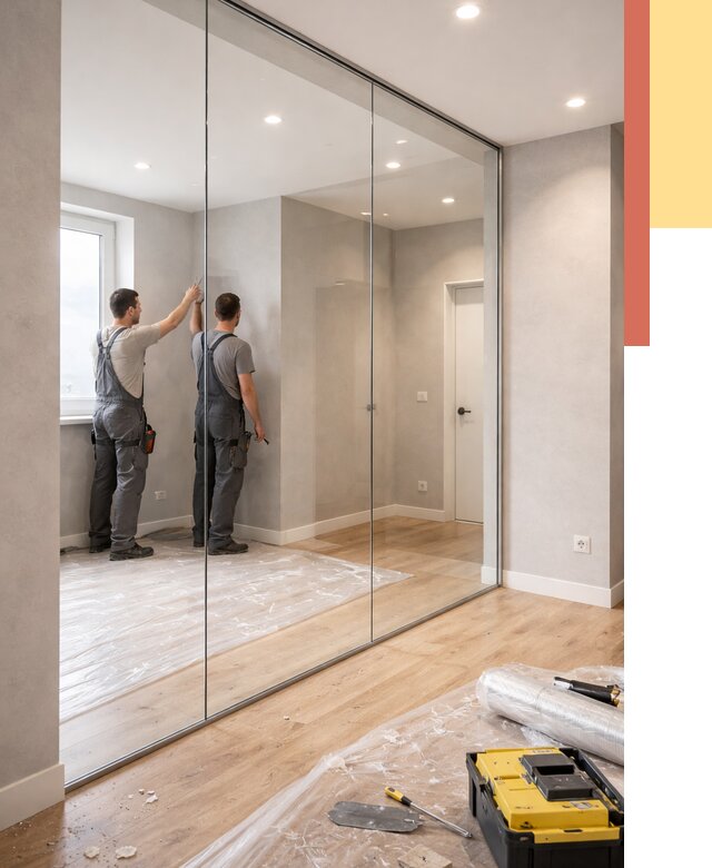 Безрамные стеклянные перегородки в Казани — монтаж от 10086 руб. | ОТДЕЛОЧНИК-Кзн