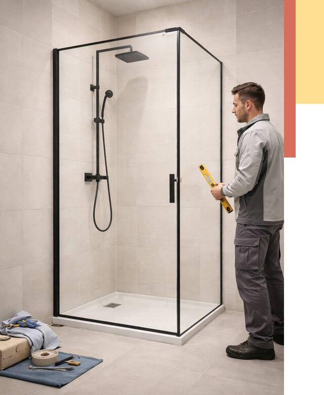 Стеклянные перегородки для душа в Казани от 13271 руб. | Монтаж под ключ — ОТДЕЛОЧНИК-Кзн