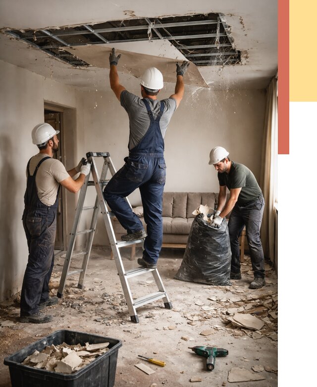 Демонтаж гипсокартонного потолка в Казани от 446 руб. за м2 — ОТДЕЛОЧНИК-Кзн