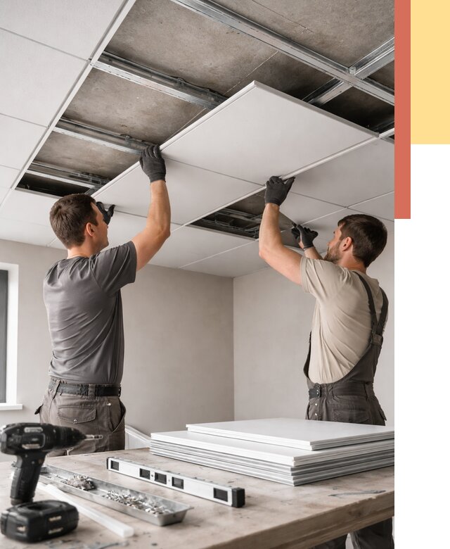 Монтаж кассетного потолка в Казани от 4778 руб/м2 — установка и сборка | ОТДЕЛОЧНИК-Кзн