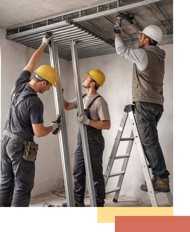 Монтаж реечного потолка под ключ в Казани