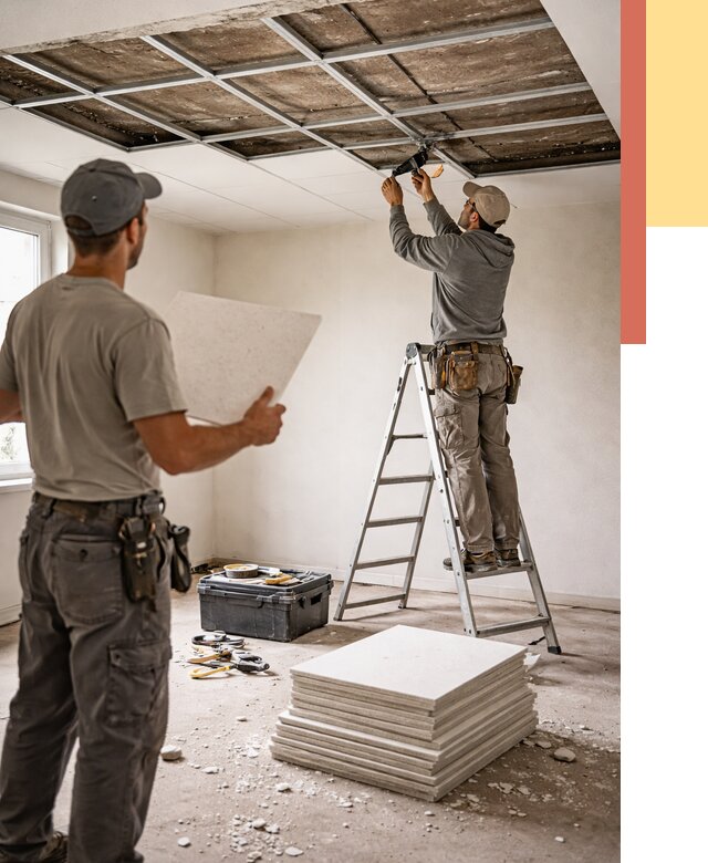Замена плит подвесного потолка в Казани от 1858 руб. быстро и недорого | ОТДЕЛОЧНИК-Кзн