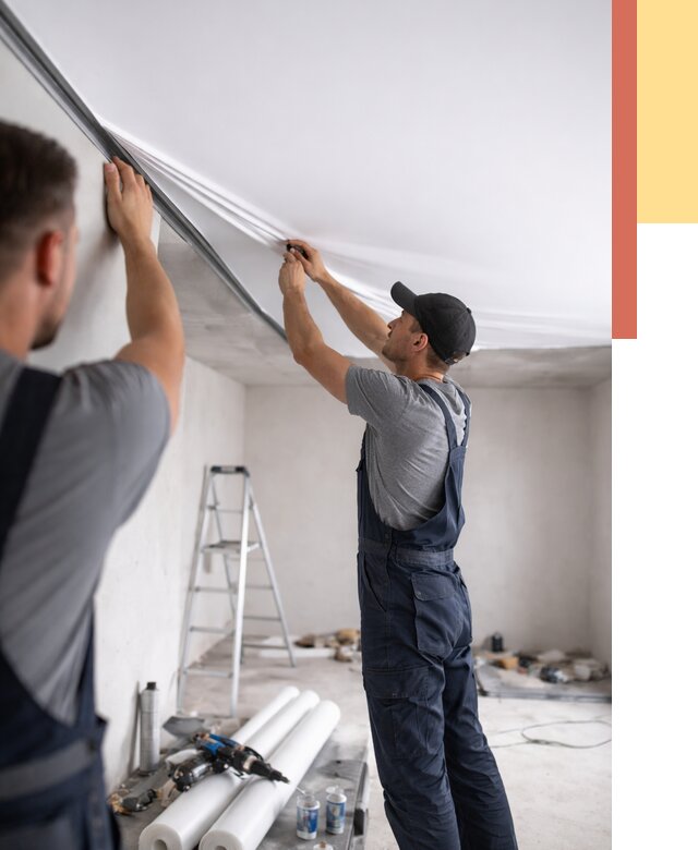 Монтаж матового натяжного потолка в Казани от 4778 руб./м² — быстро и недорого | ОТДЕЛОЧНИК-Кзн