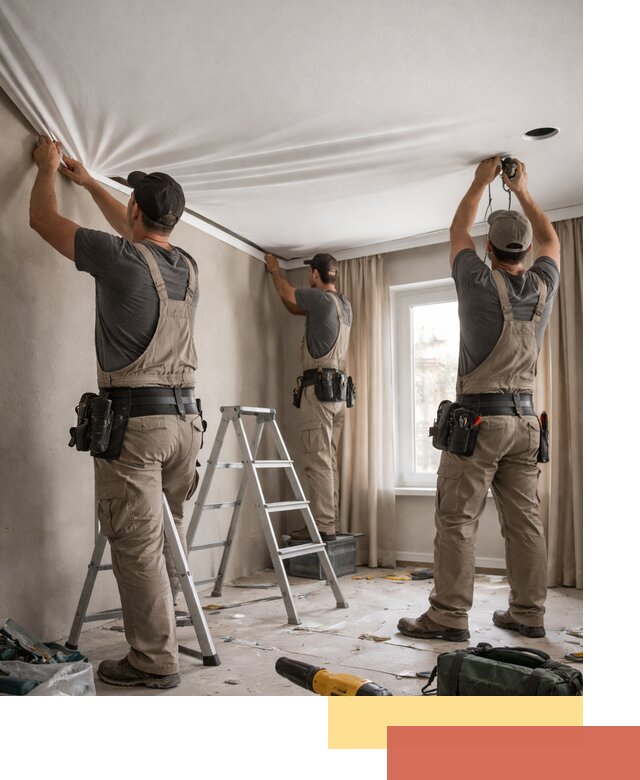 Монтаж матового натяжного потолка в Казани качественно и быстро