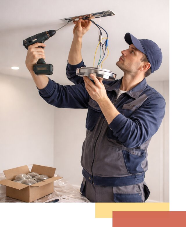 Установка люстры в натяжной потолок в Казани