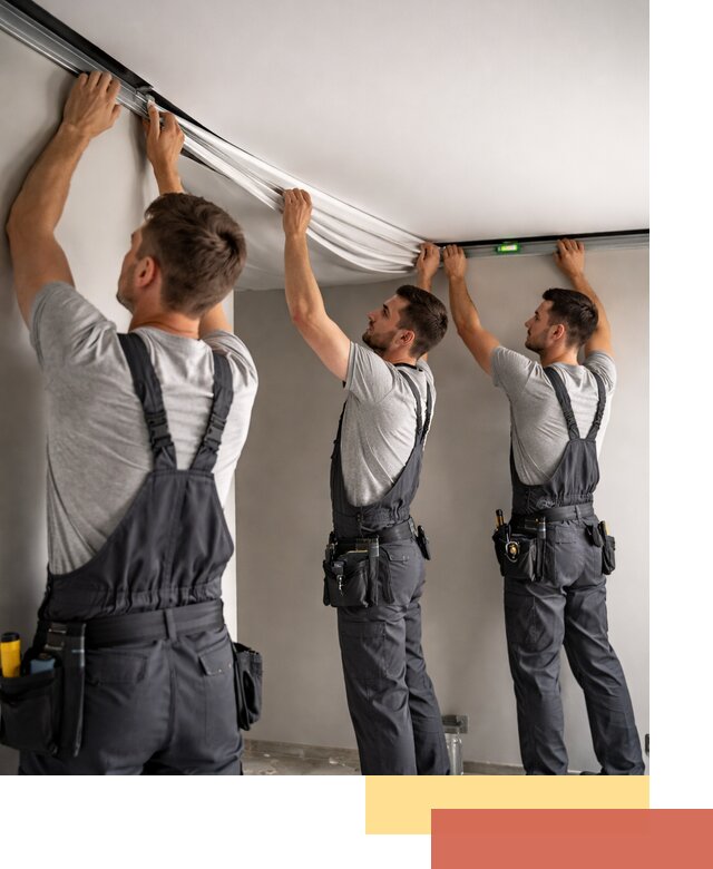 Теневые натяжные потолки в Казани: монтаж и отделка быстро и качественно