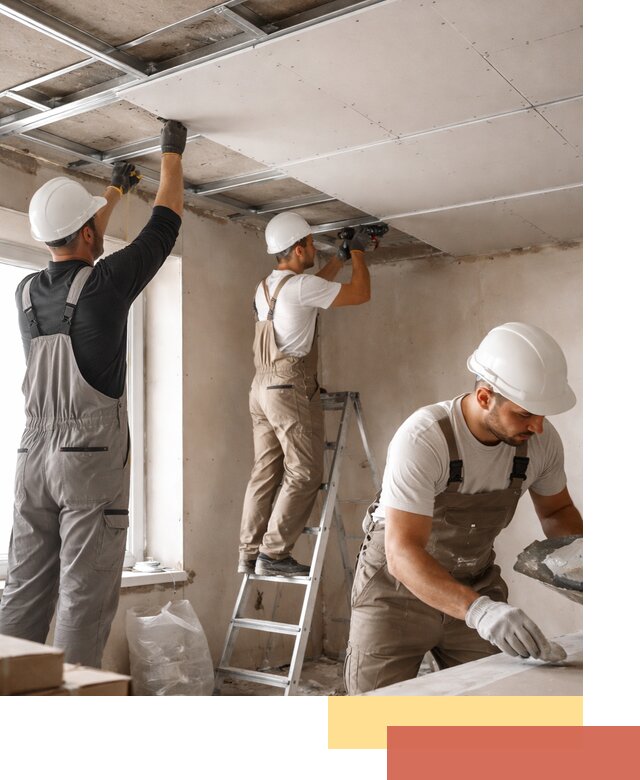 Одноуровневый потолок из гипсокартона в Казани — монтаж и отделка