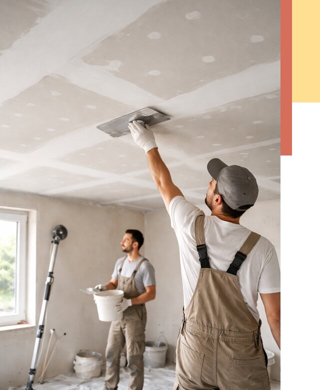 Шпаклевка потолка из гипсокартона в Казани от 3397 руб./м2 — услуги под ключ | ОТДЕЛОЧНИК-Кзн