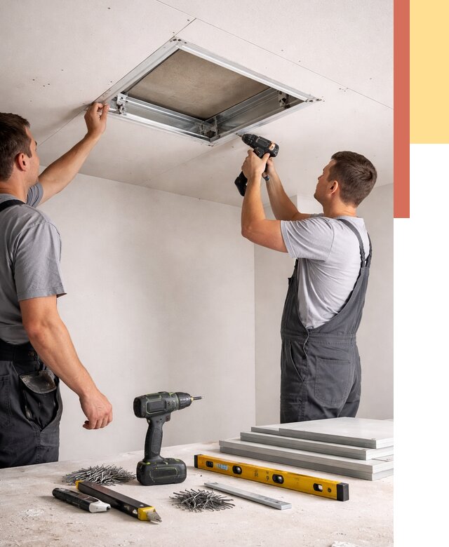 Установка люка в потолок ГКЛ в Казани от 2654 руб. под ключ | ОТДЕЛОЧНИК-Кзн